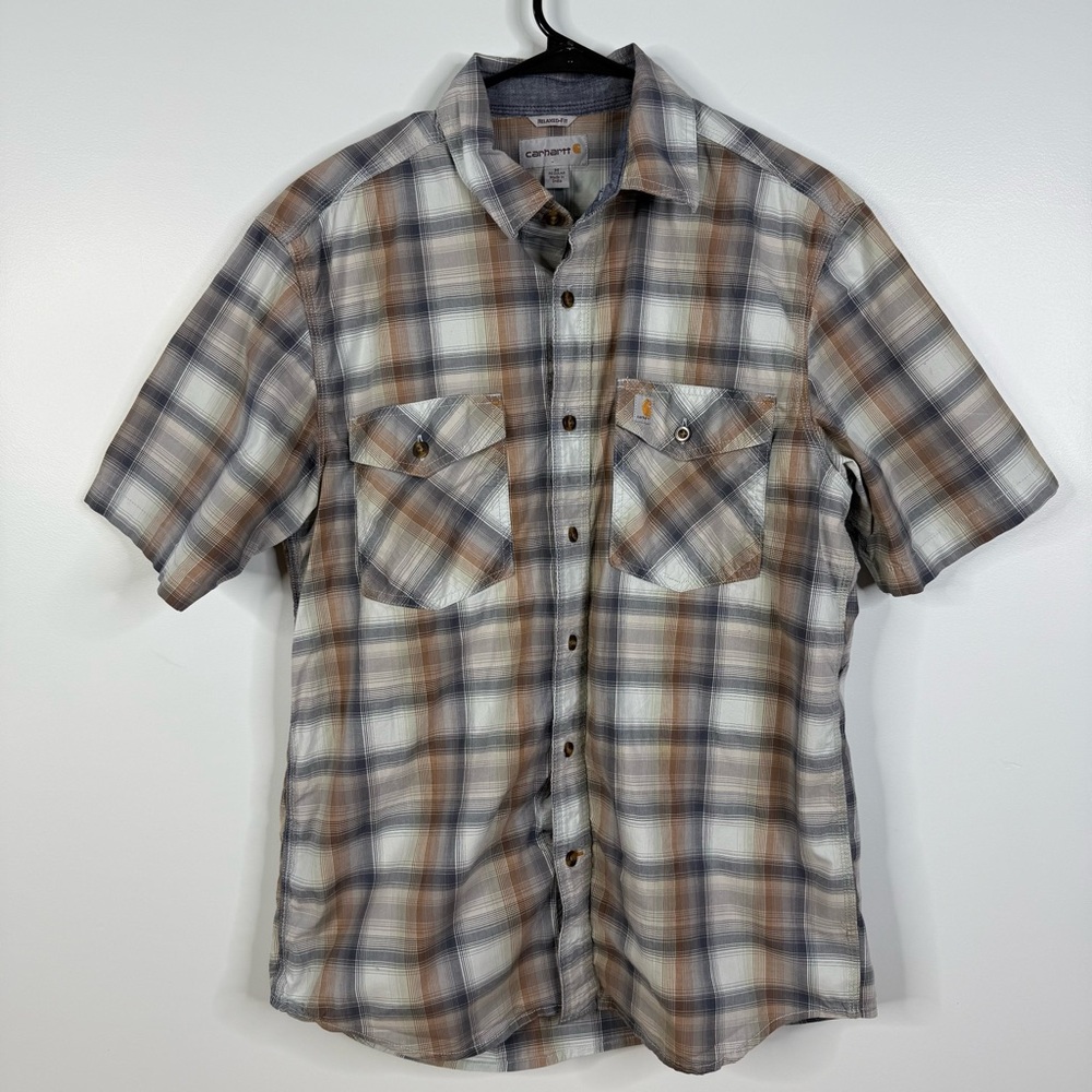 Carhartt Plaid Short Sleeve Button-Down Shirt